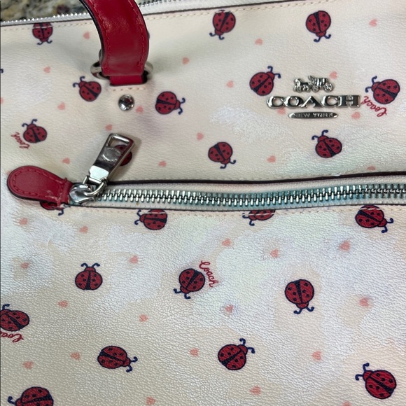 Coach Gallery Tote in Ladybug Floral Print - Flawed Gem DIY Restored - Picture 9 of 16
